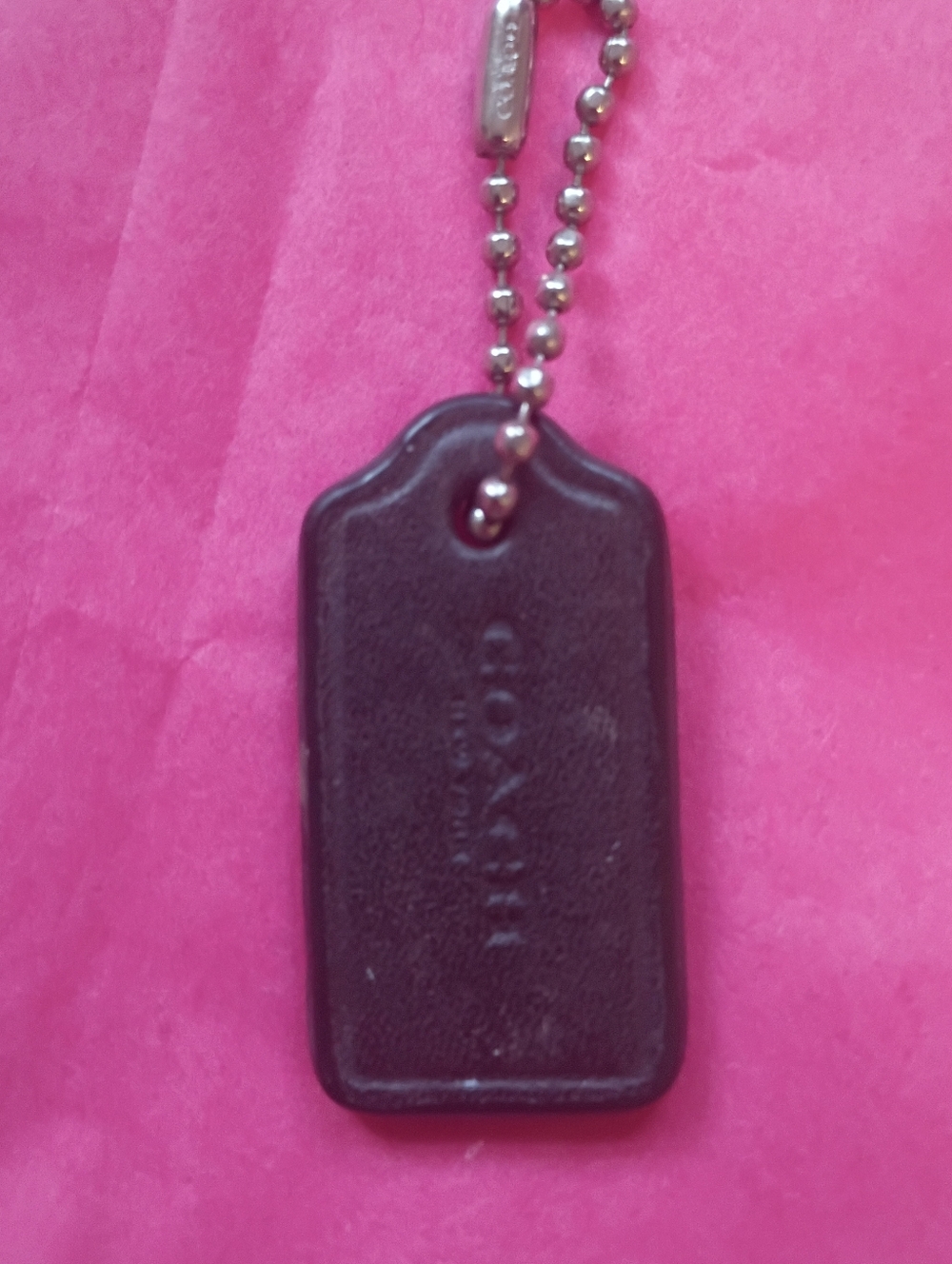 Coach Black Hang Tag
